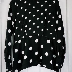 Women’s Small Polka Dotted Silk Blouse